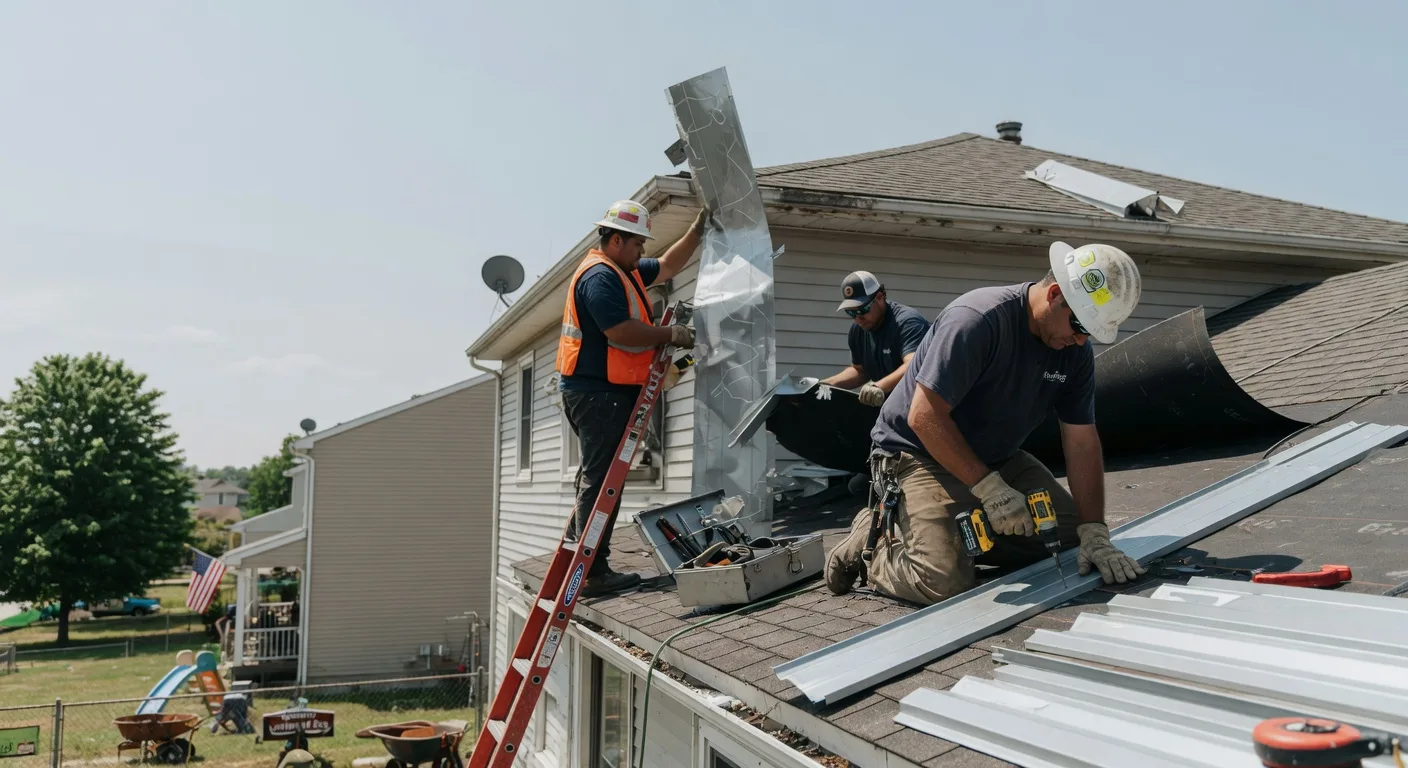 Storm Damage Metal Roof Repair in Ottawa Lake, MI